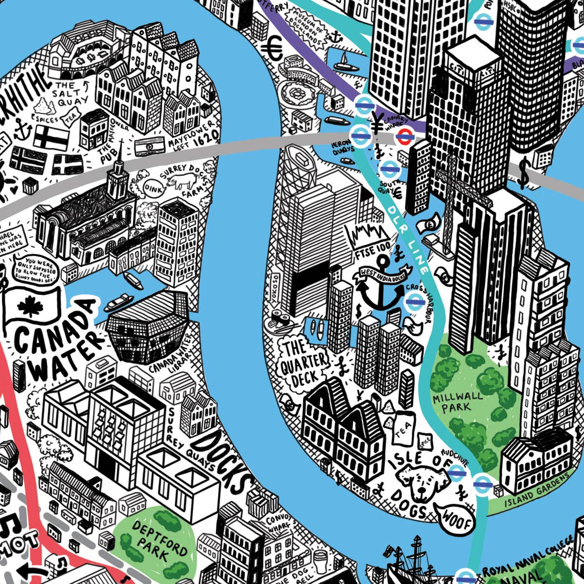 Evermade - Wholesale Puzzle - Adult - 1000 Piece Jigsaw Hand Drawn Map of London9