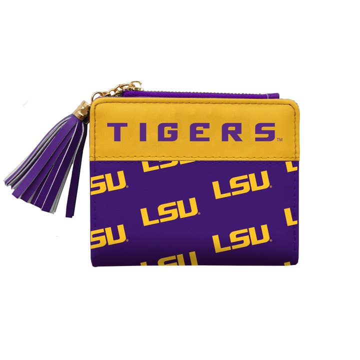 NCAA LSU Tigers Mini Organizer Wallet for wholesale by Little Earth Productions