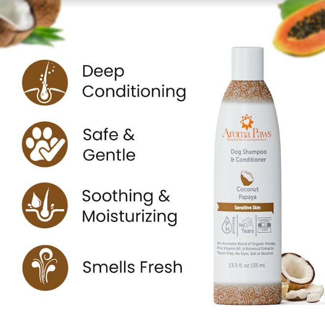 Aroma Paws - Vendita all'ingrosso Shampoo - Cani - Shampoo e Conditioner per Cani alla Papaya e Cocco 400 ml7
