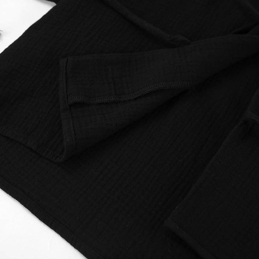 Marayn – wholesale Top & short set (NOT loungewear) – Women’s – French Autumn Chic Bubble Sleeve Top  Shorts Set6