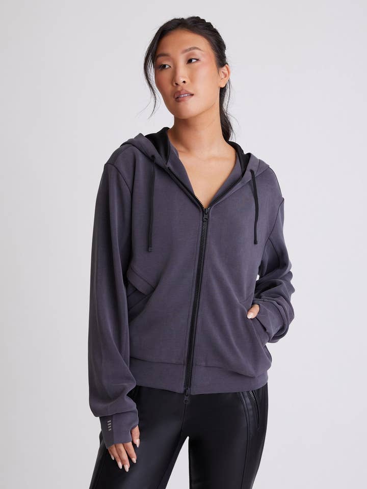 Travel Duo: Brooke Reflective Hoodie (ATS) for wholesale by Blanc Noir