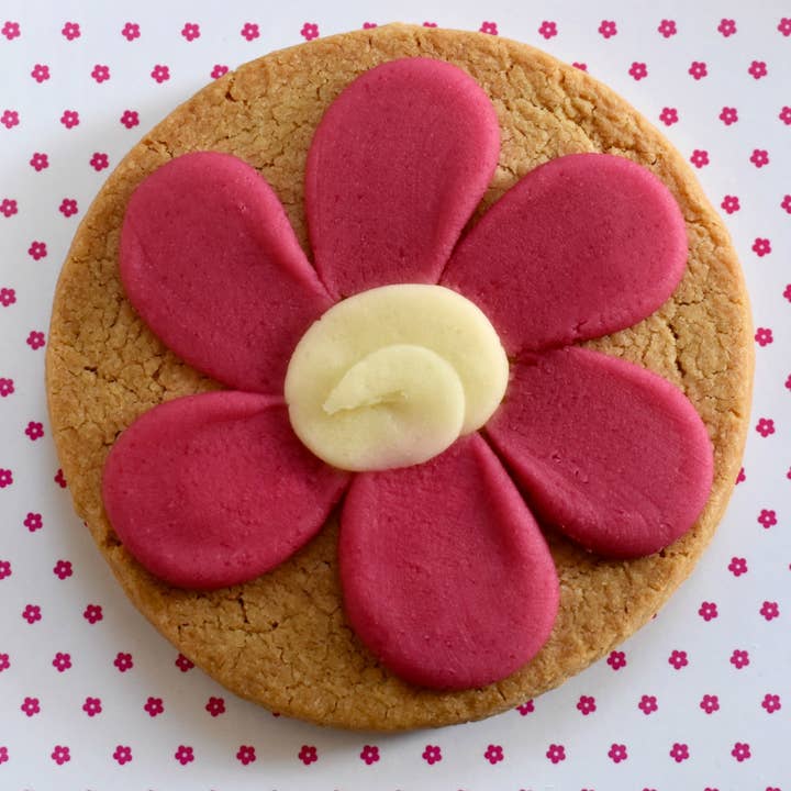 Flower Power 2.5oz Whole Wheat Shortbread Individually Wrapp for wholesale by Bite Me Cookies