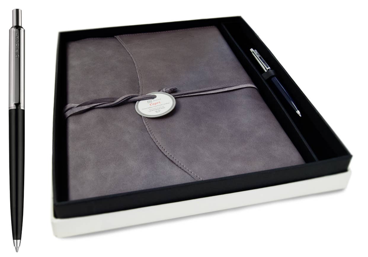 Creatico – Großhandel Tagebuch – Leatherkind Capri Notizbuch, A4, nachfüllbar, Geschenkset mit Stift16