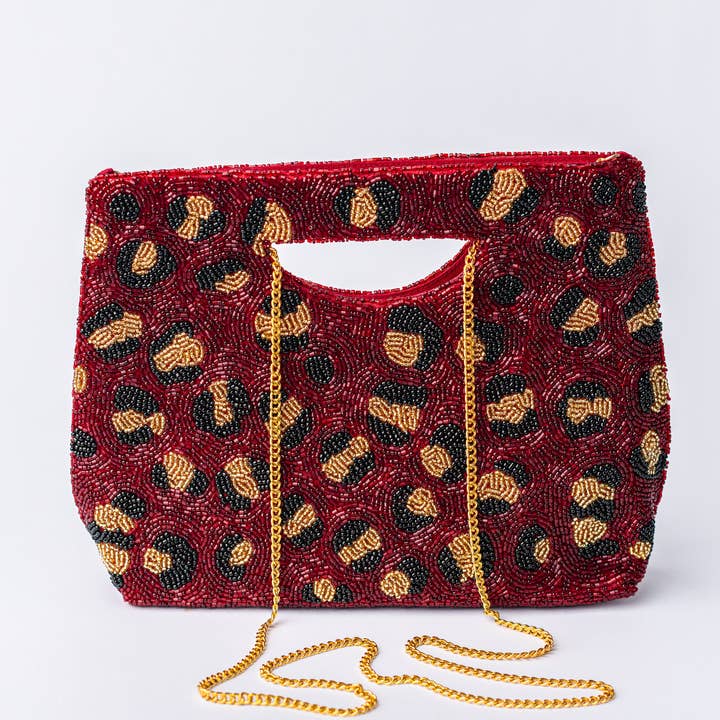 Wild Burgundy Basket Crossbody Bag for wholesale by Pria Handmade Accessories
