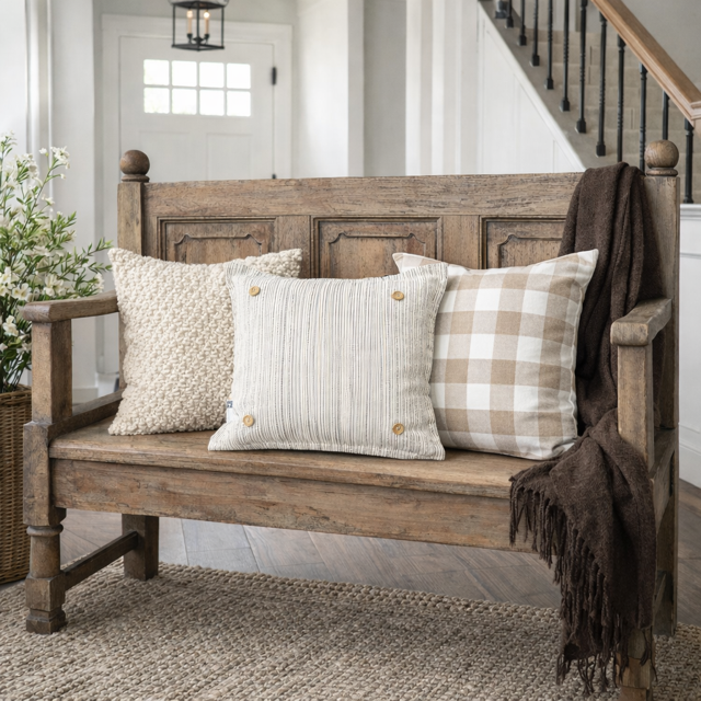 PillowPanels - Wholesale Throw/Decorative Pillow - SQUARE PILLOW ONLY:  (with insert) SQUARE TICKING PILLOW7