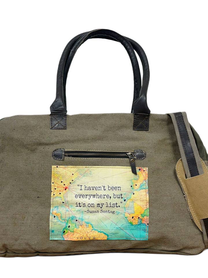 Sac de voyage militaire It's On My List pour tente pour la vente par Vintage Addiction