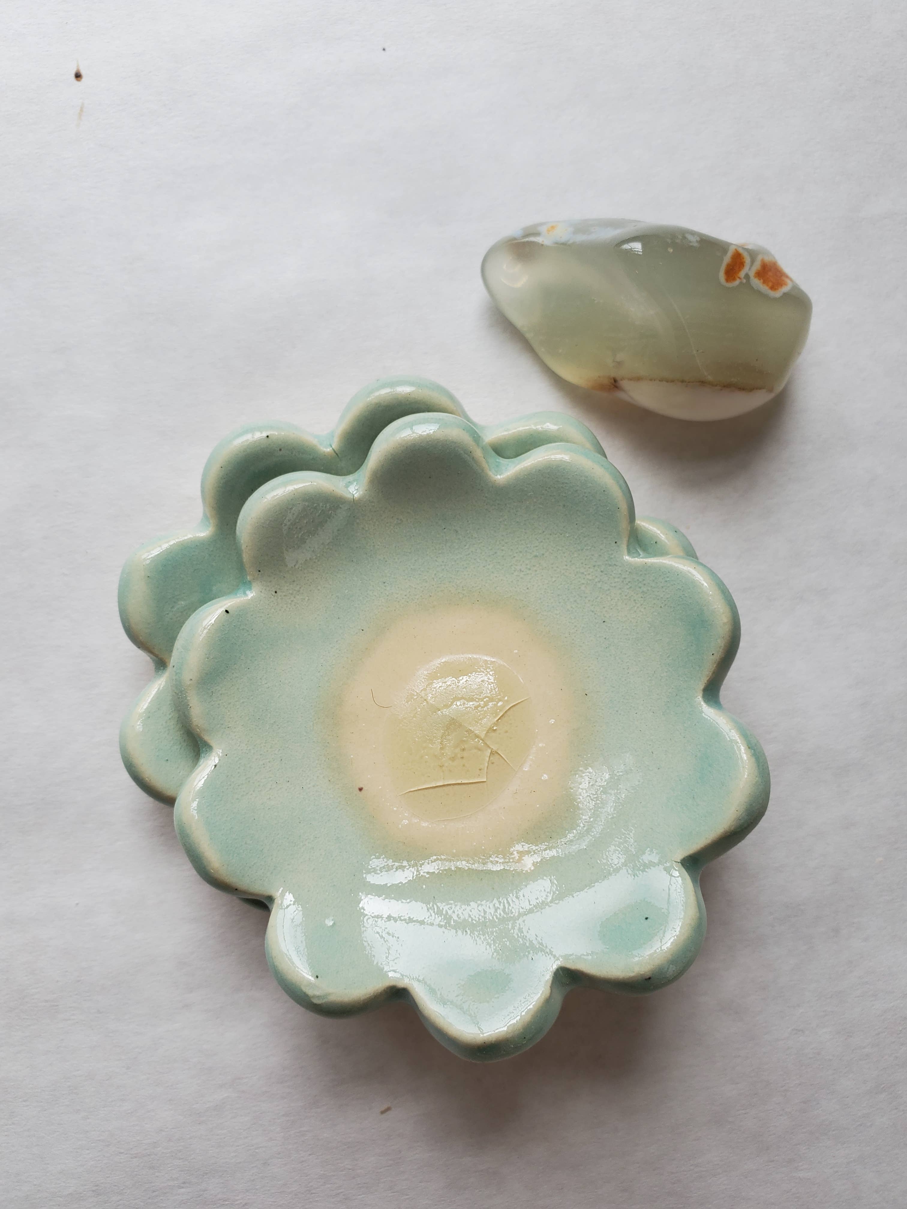 CURIOUS CLAY - Vendita all'ingrosso Portagioie - Piatto anello piccolo fiore12