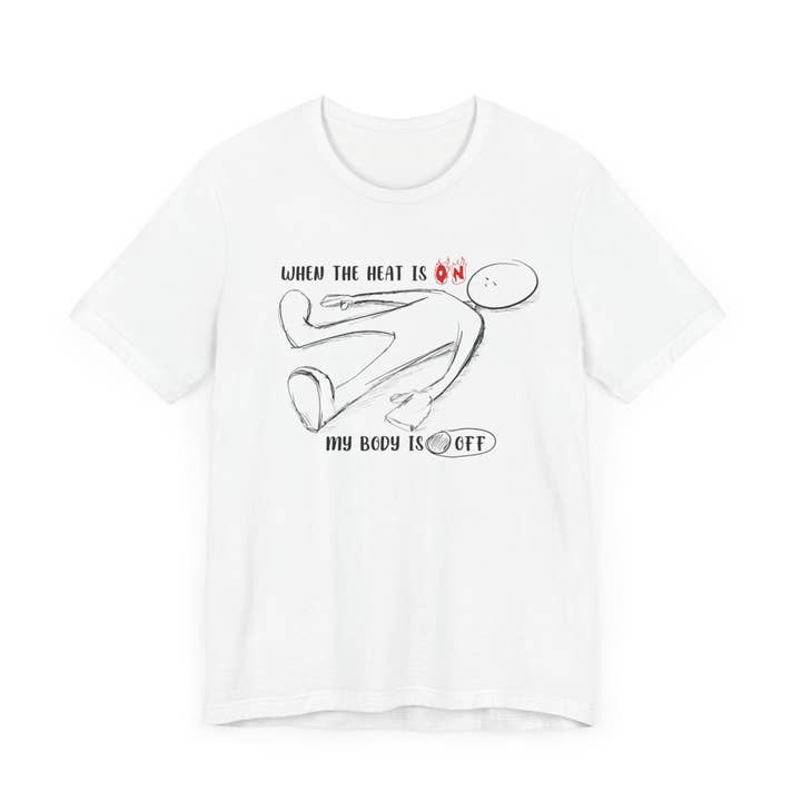 When The Heat Is On - T-shirt unisexe à manches courtes en jersey pour la vente par Art By Hedwyn