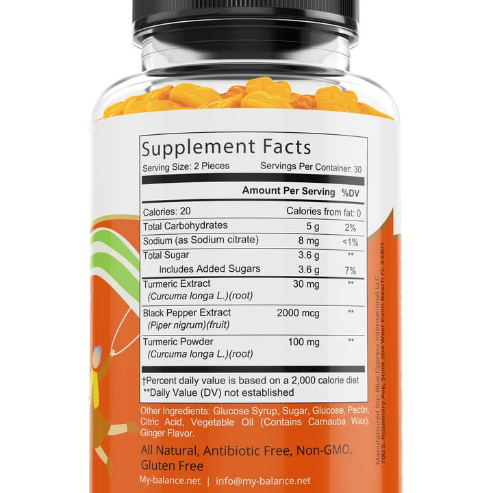 My Balance - Wholesale Oral Supplement/Vitamin - Turmeric Gummies with Black Pepper