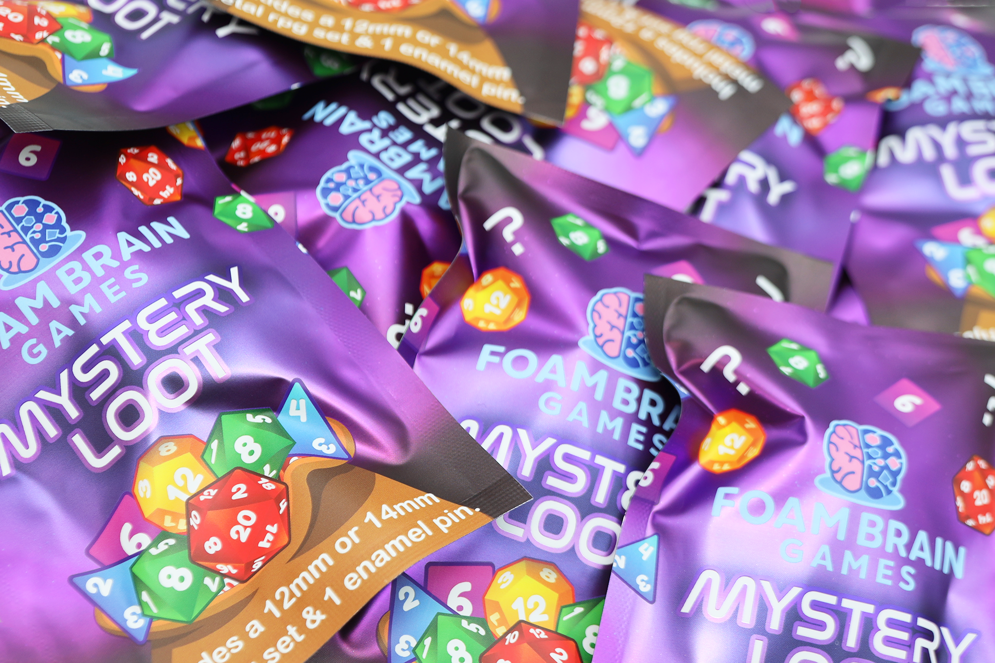 Foam Brain Games - Wholesale Dice - Epic Mystery Loot: Mini Metal RPG Set + Enamel Pin4