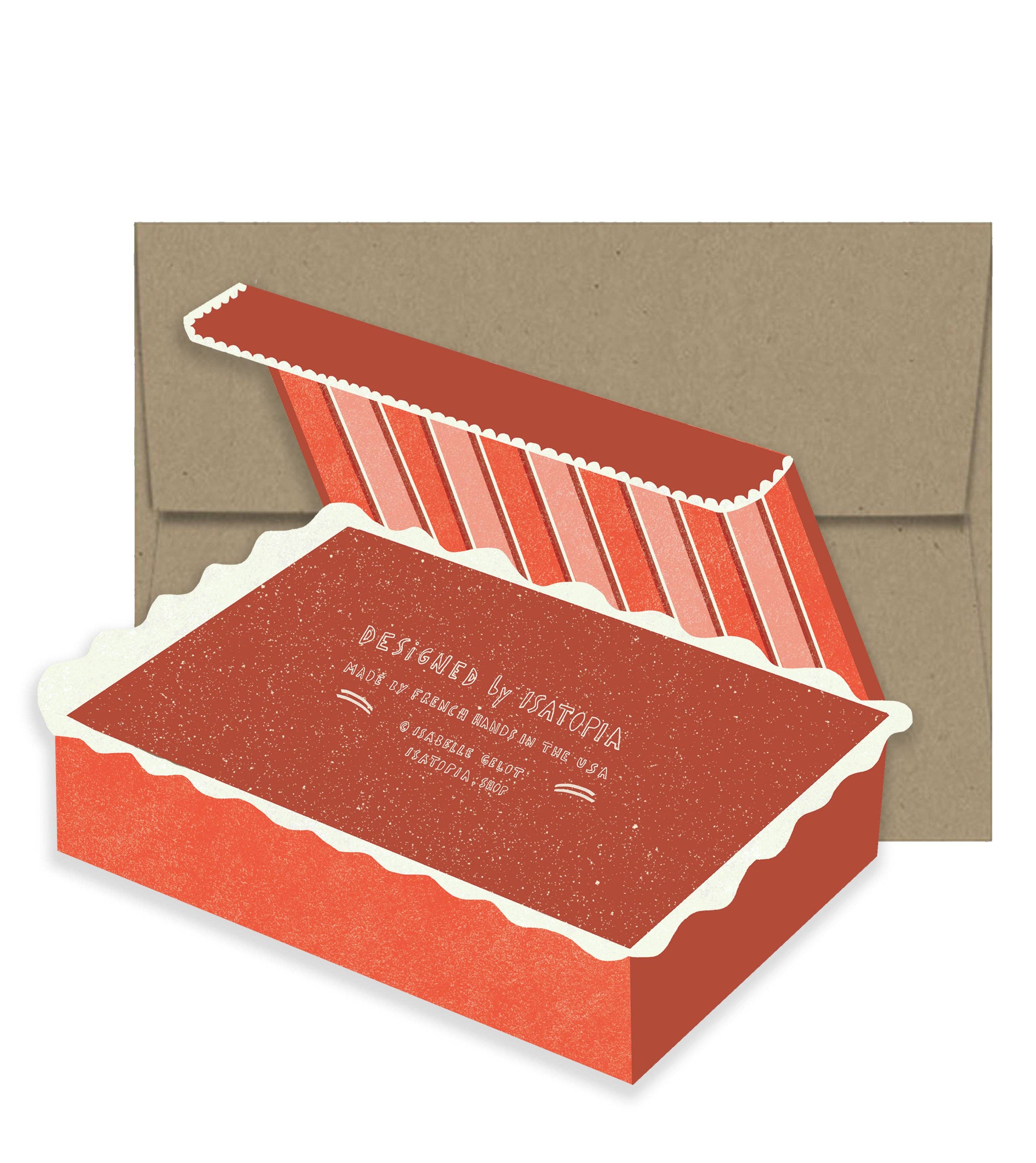 Isatopia - Vente Cartes de remerciements - Carte découpée Merci Chocolat Boîte Collection Amour1