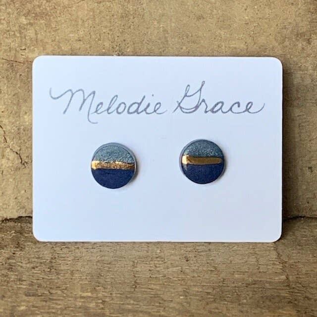 Brincos Redondos em Porcelana por atacado de Melodie Grace Pottery