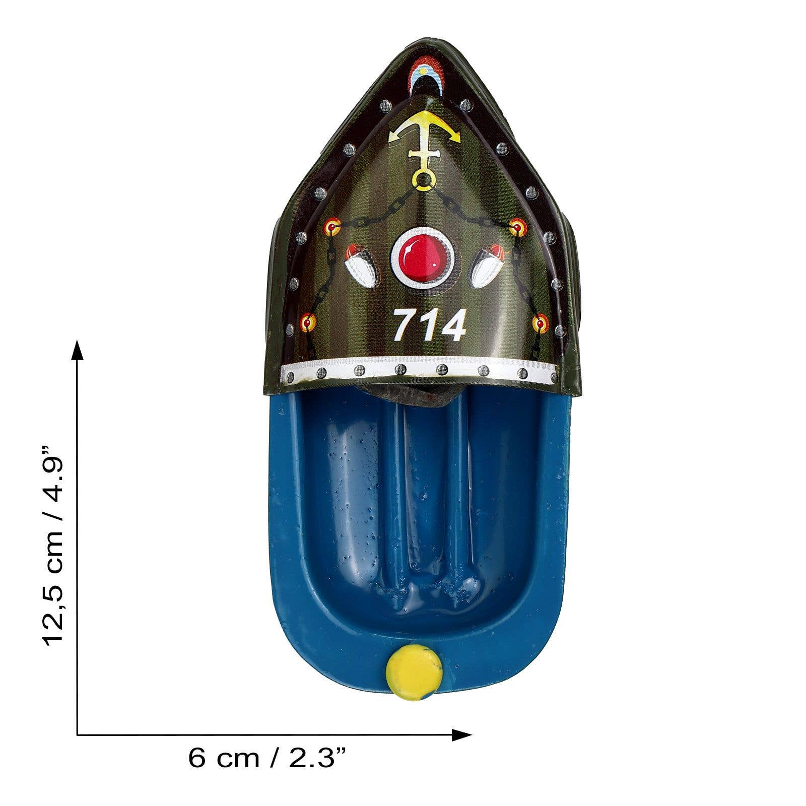 Tribal Trade GmbH – wholesale Decorative figurine – Tin Toy Candle Boat Pop Pop Boat Mini Litho Green4