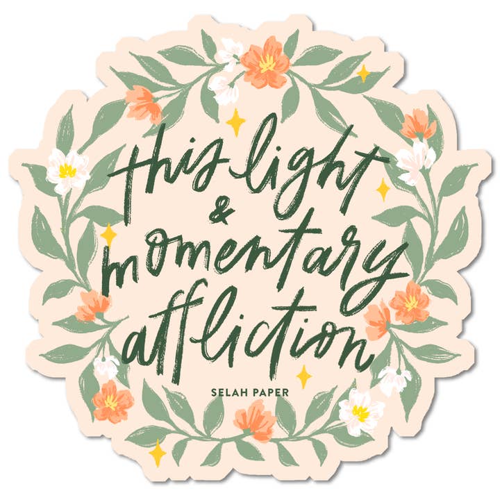 Light & Momentary Sticker for wholesale by Selah Paper
