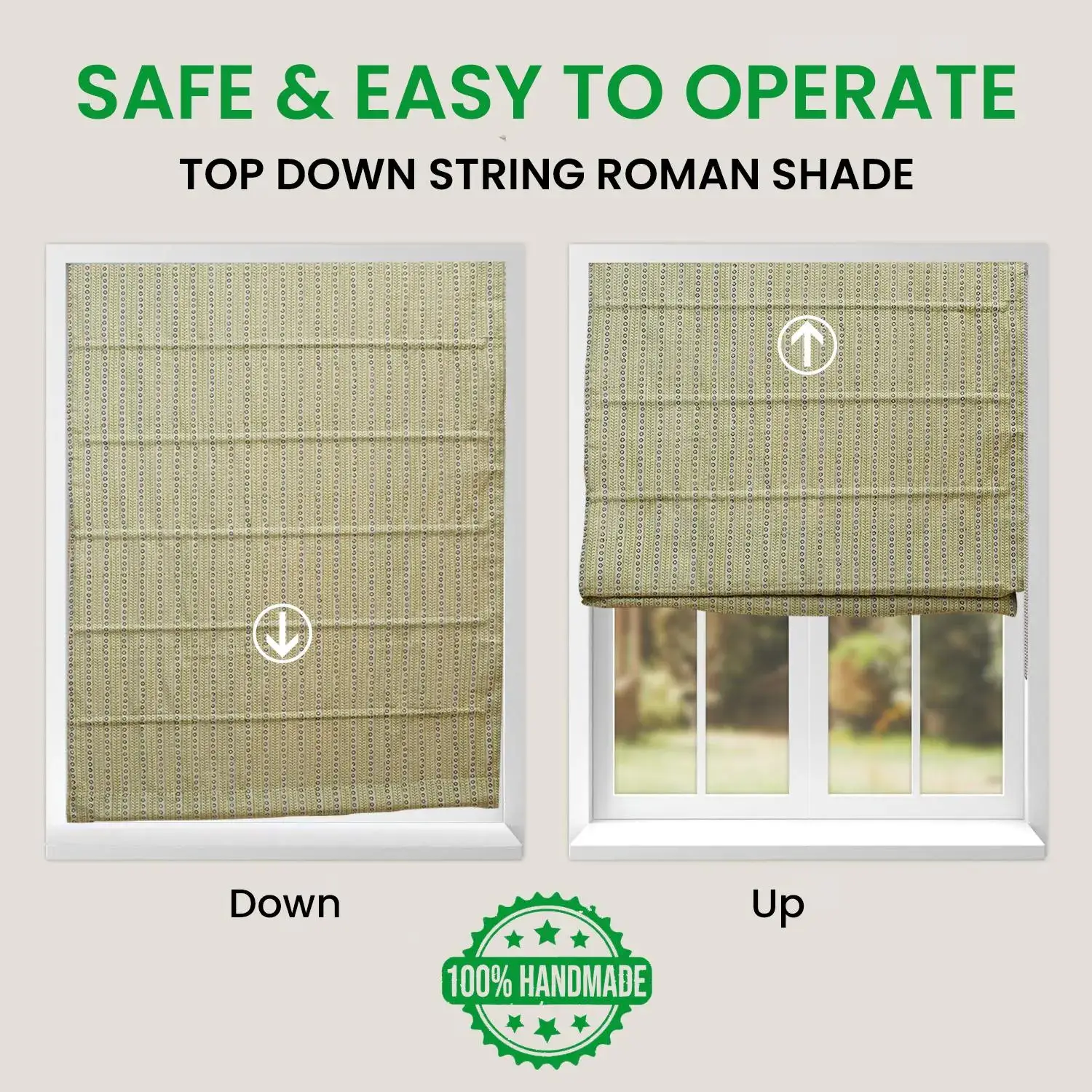 Fabdivine - Wholesale Blinds - Handcarfted Print Pure Linen Window Shade - Ethnic Leheriya4