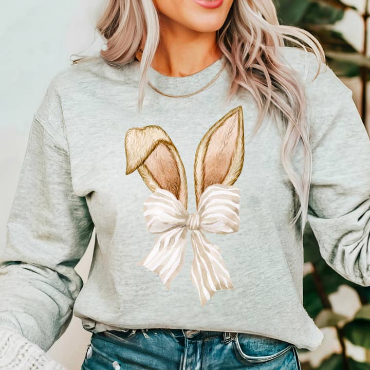 Shoppe SHC – wholesale Sweatshirt med tryck - Dam – Påsktröja | Damtrendig grafisk tröja