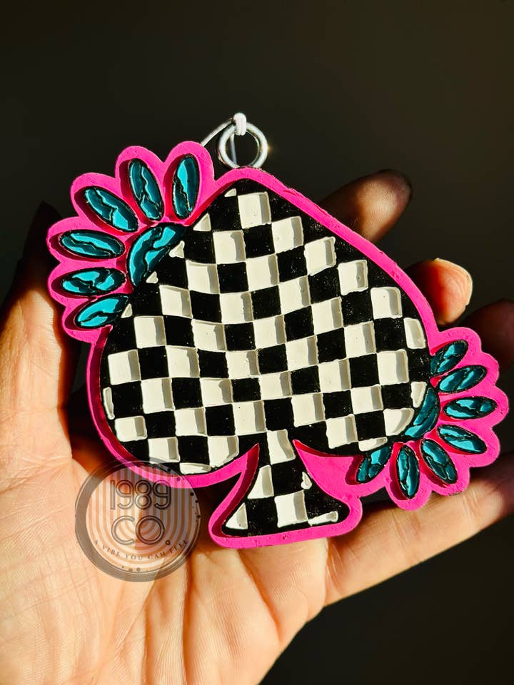 Checkered Spade Car Freshie pour la vente par 1989 Co.