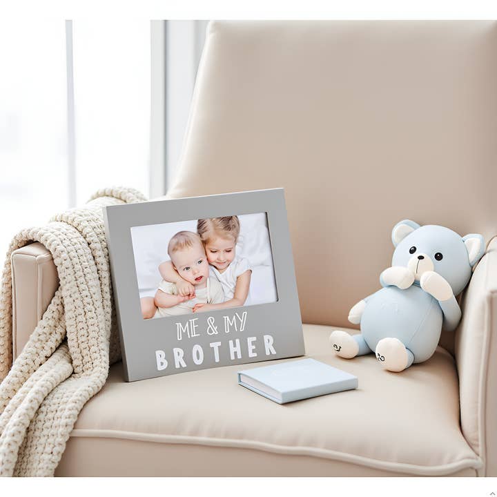 Pearhead - Wholesale Picture Frame - Kids & Baby - Me and My Brother Sentiment Picture Frame, Gray3