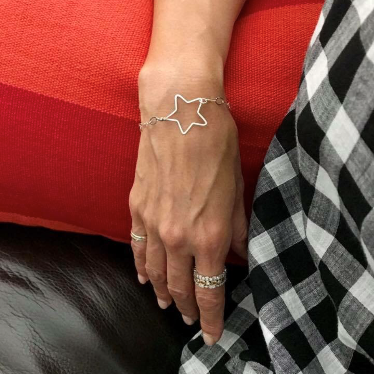 Beth Jewelry - Vendita all'ingrosso Braccialetto con ciondolo/pendente - Bracciale Stella - Argento1