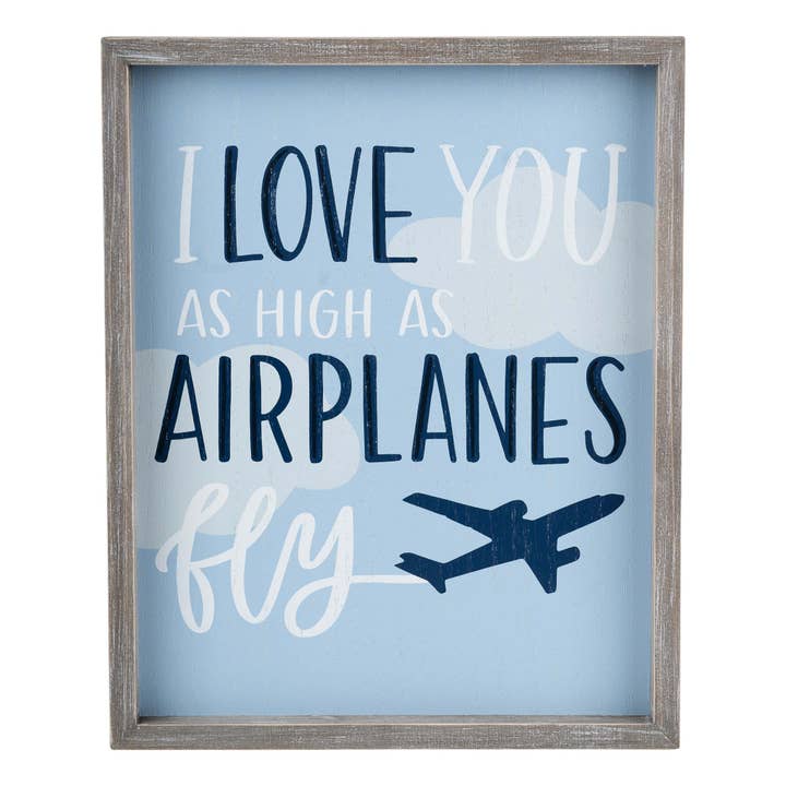 Airplanes Fly Framed Board for wholesale by Glory Haus