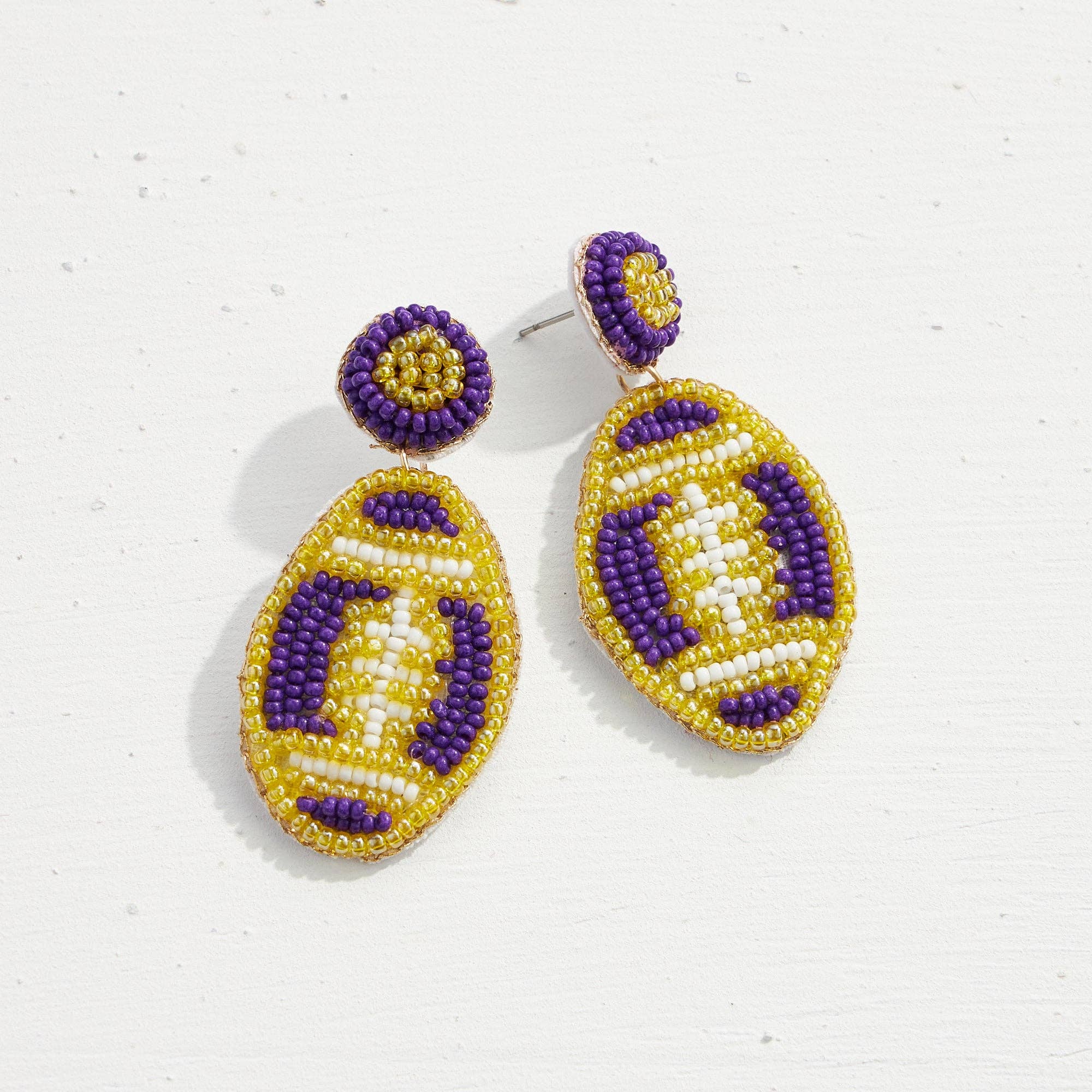 Frem - Wholesale Dangle Earrings - College Football Seed Bead Earrings9