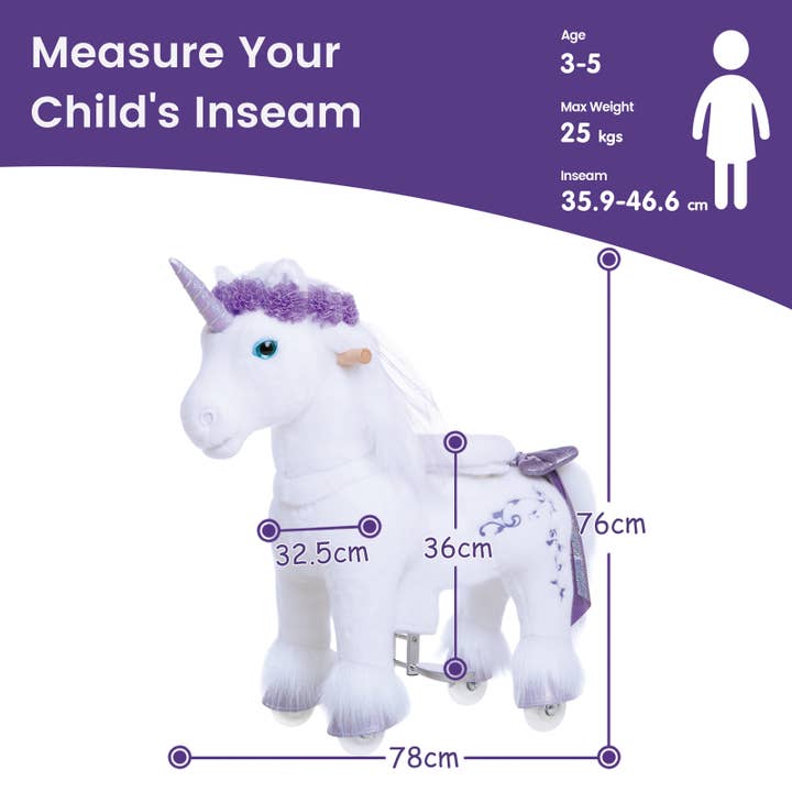 PonyCycle - Wholesale Stuffed/Plush Toy - Kids & Baby - PonyCycle Premium Ride-On Purple Unicorn | Plush Riding Toy7