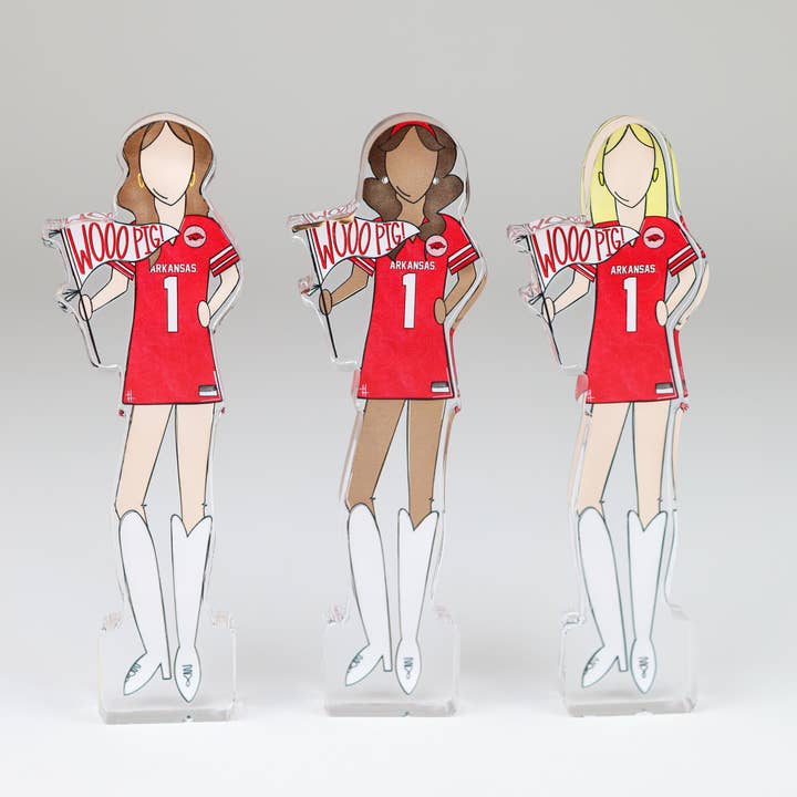 Arkansas Piger Akryl Hylde | College Kunstblok for engroshandel hos Tailgated Co.