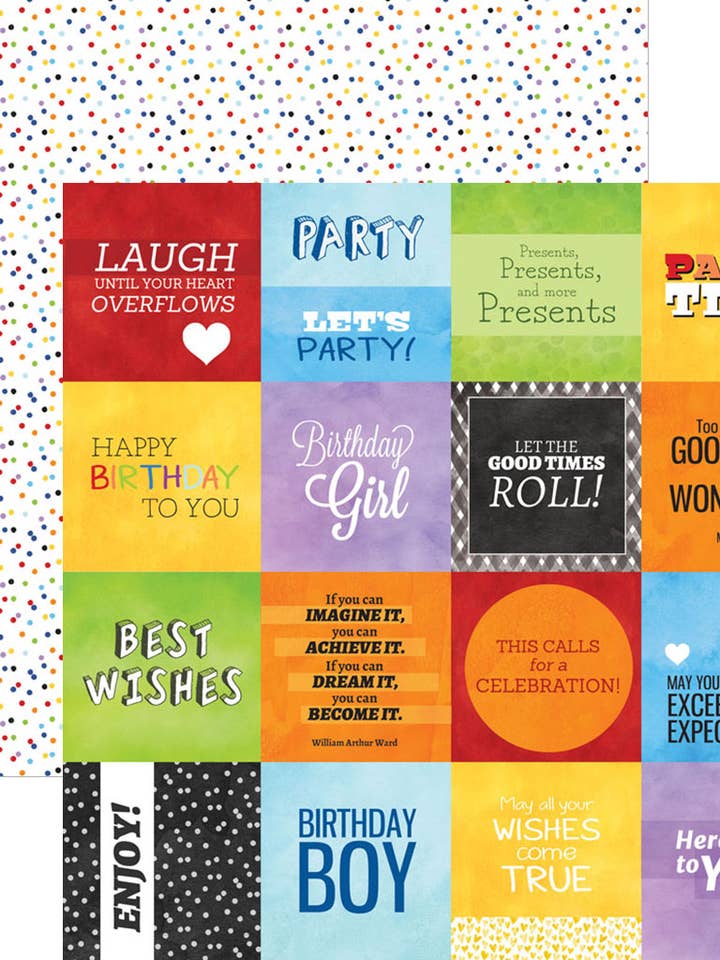 Colorways Celebration Tags Papier pour scrapbooking 12 x 12 pour la vente par Paper House Productions