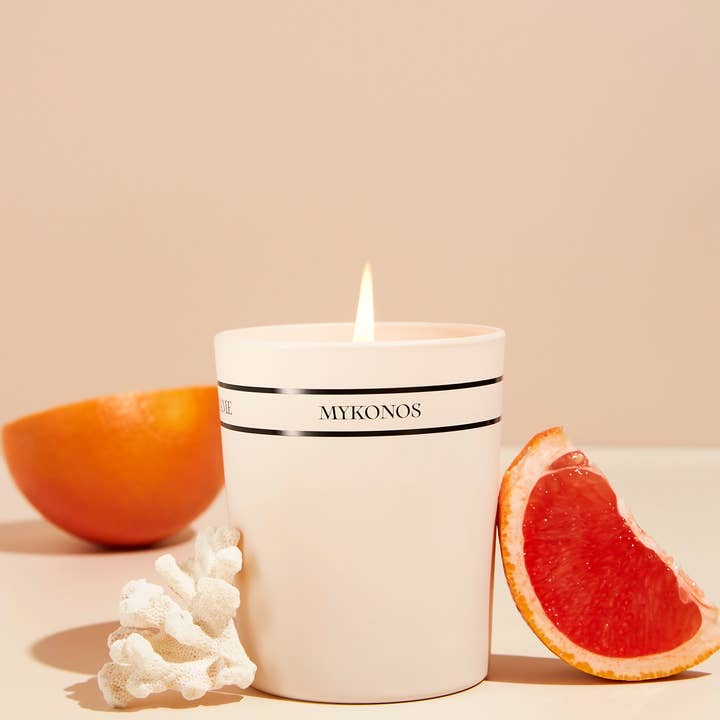 New Flame - Wholesale Jar/Filled Candle - Luxury Beeswax-Soy-Coconut Candle Mykonos - Home Decor0