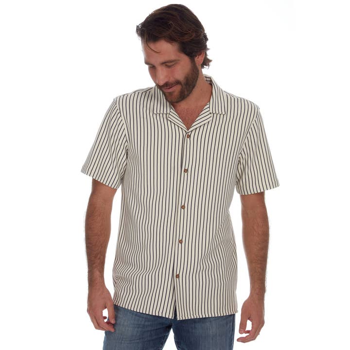 Cream Aldo Striped Shirt for wholesale on Faire