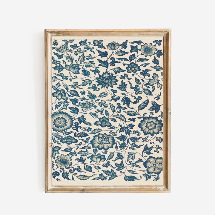 Sea to Skye - Wholesale Art Print - Blue Textile II Antique Art Print 4