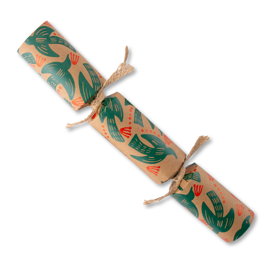 Crackers for Bonbons – wholesale Juldekoration – Miljövänliga julknallar med fågelmotiv, ask med 8 | Bonbon Crackers1