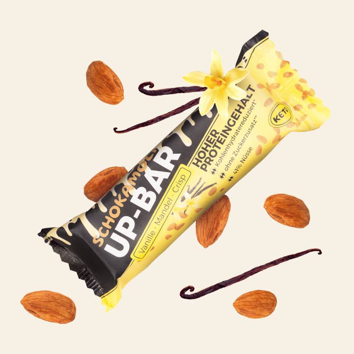 UP-BAR Vanilj Mandel för wholesale av Schokamoli