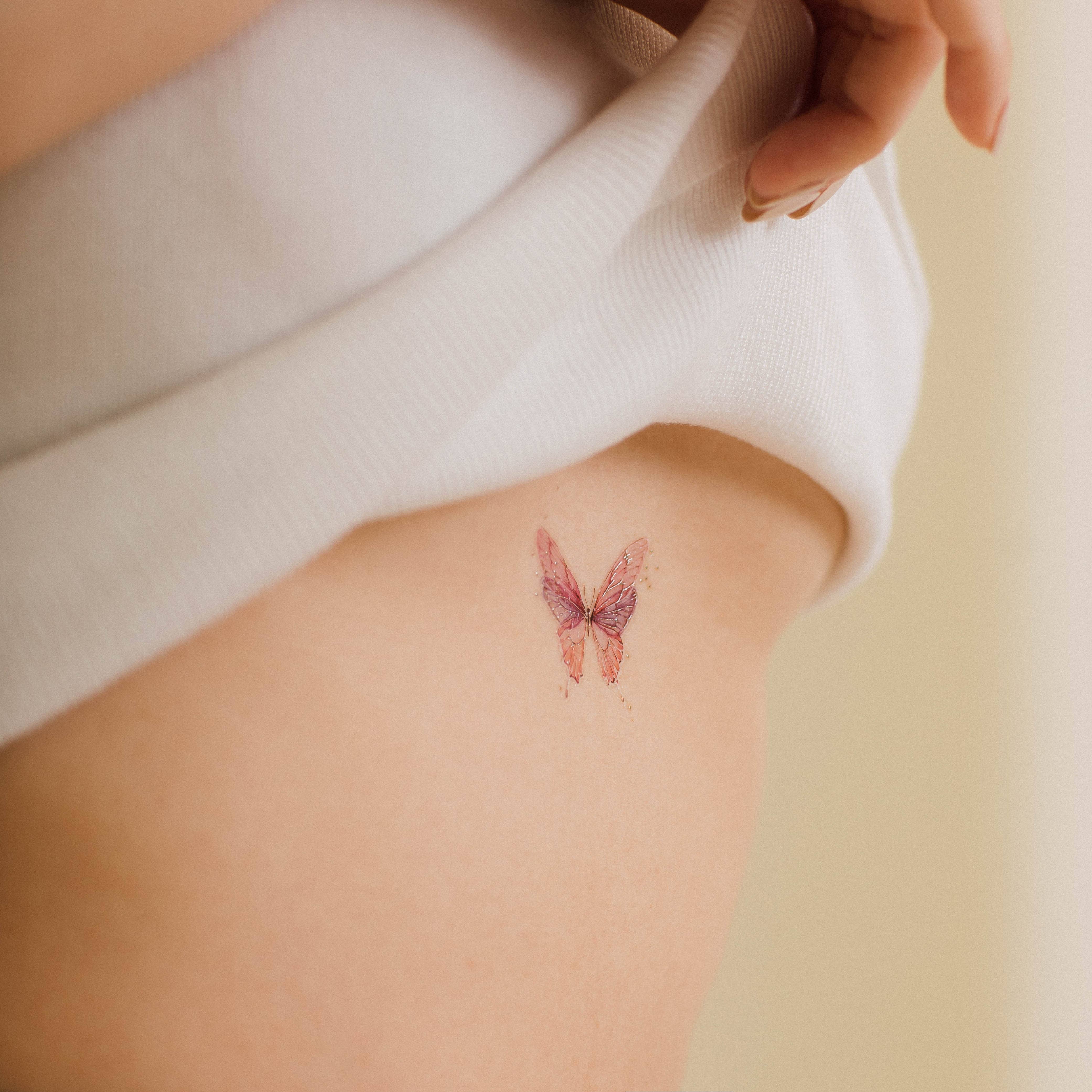 PAPERSELF - Wholesale Temporary Tattoo - Butterflies In The Garden Temporary Tattoo Sticker1