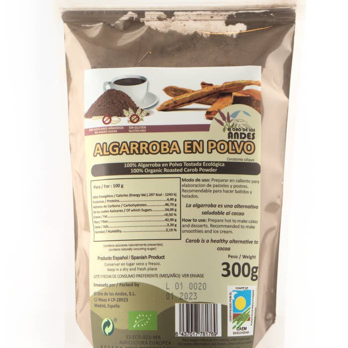 El Oro de los Andes - Wholesale Protein/Superfood Powder - Carob powder 300 gr.