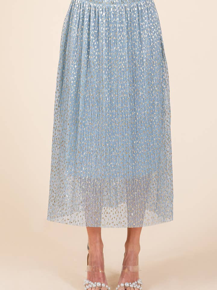 mittoshop - Wholesale Skirt - Women's - METALLIC GLITTER SPECKLE PRINT ELASTIC MIDI SKIRT12