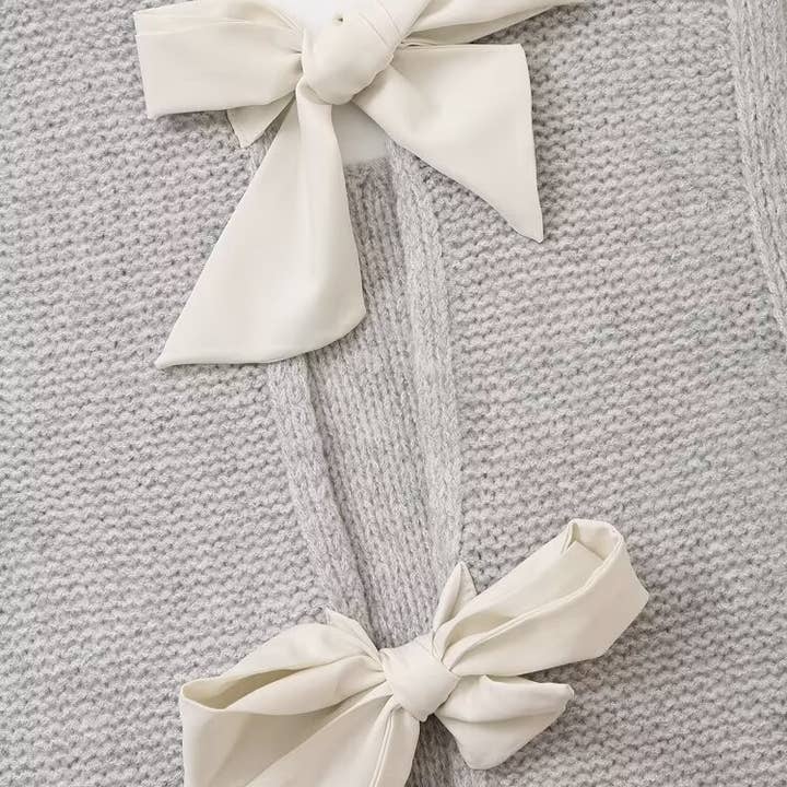 Hope & Sunshine - Wholesale Sweater Vest - Women's - Women's Bow Tie Solid Color Fitted Sweater Vest8