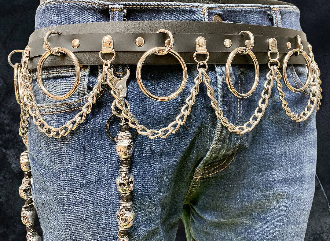 Funk Plus - Venta al por mayor Cinturón - Mujer - Cinturón de bondage con anillos y cadenas BT501L9