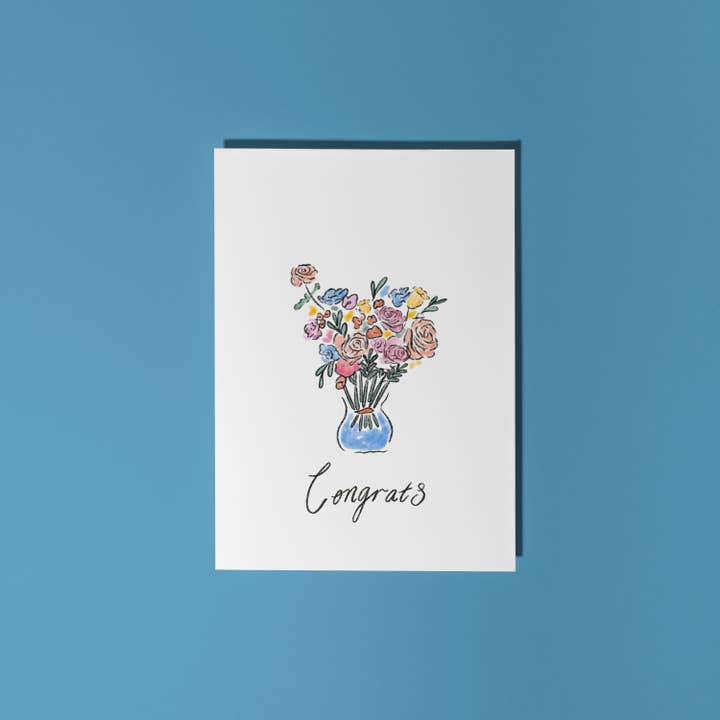 Félicitations - Carte pour la vente par Holly Bright Art