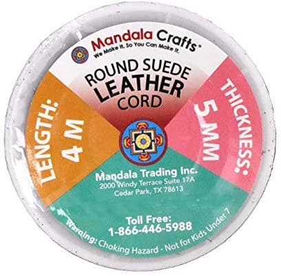Mandala Crafts – wholesale Craft supplies – Mandala Crafts Round Suede Cord for Jewelry Making, Genuine Cowhide Leather Rope for Beading, Braiding, DIY Crafting6