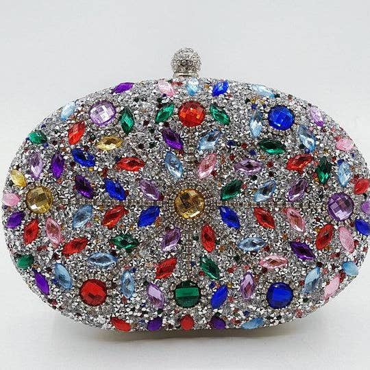 CANDICE Clutch | Flerfärgad Aftonväska med Strass för wholesale av Lauren Lorraine