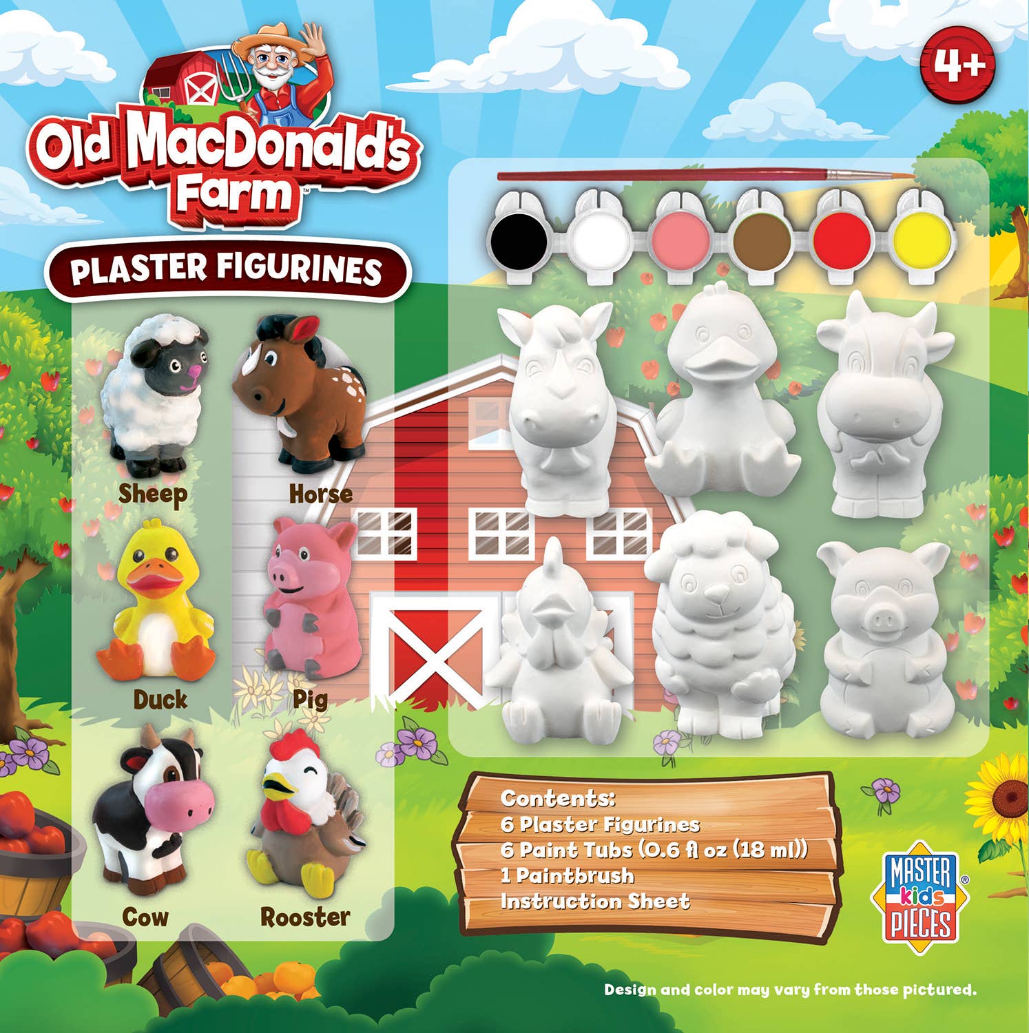 Masterpieces Puzzles - Vente Kit de bricolage – enfant - Farm Friends - Kit de peinture pour figurines en plâtre2