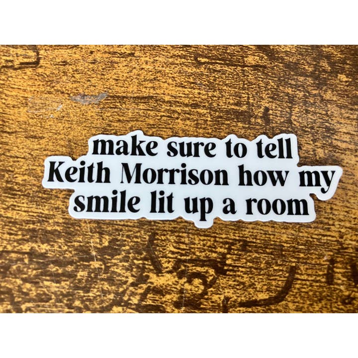 Keith Morrison Dateline True Crime Humor Waterproof Sticker for wholesale by Wildcard Graphic Design