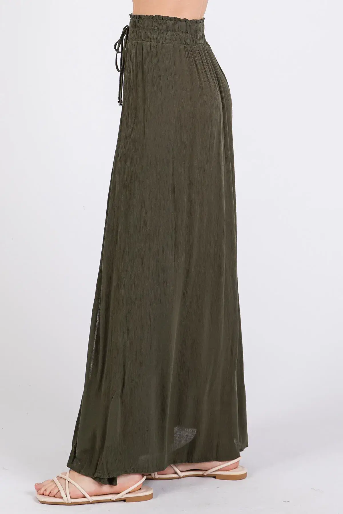 Final Touch - Wholesale Skirt - Women's - Solid Thigh Split Maxi Skirt - S80050A11