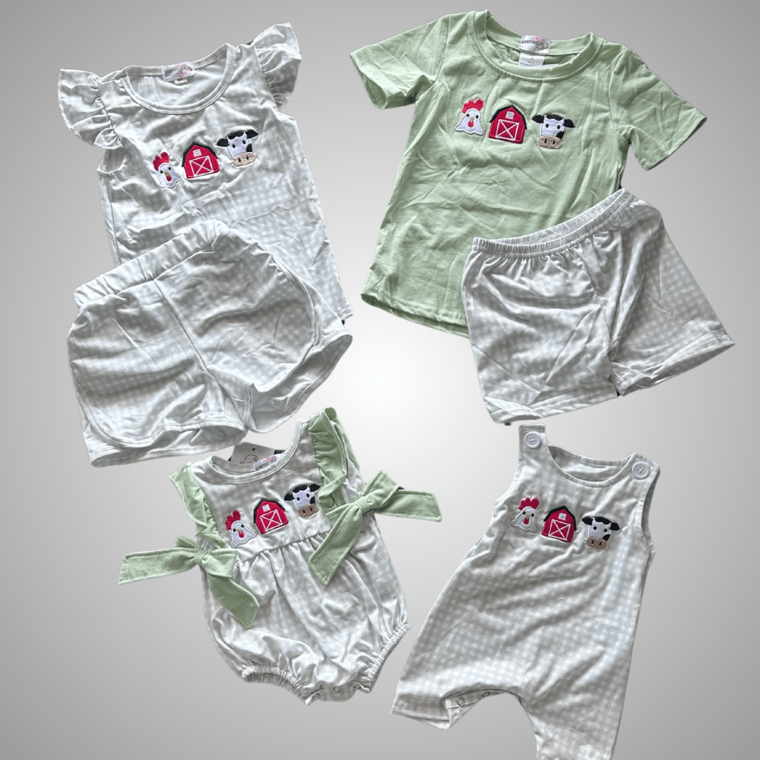 Cowpuncher Babe - Wholesale Top & Short Set - Kids - RAISED ON A FARM-GIRL1