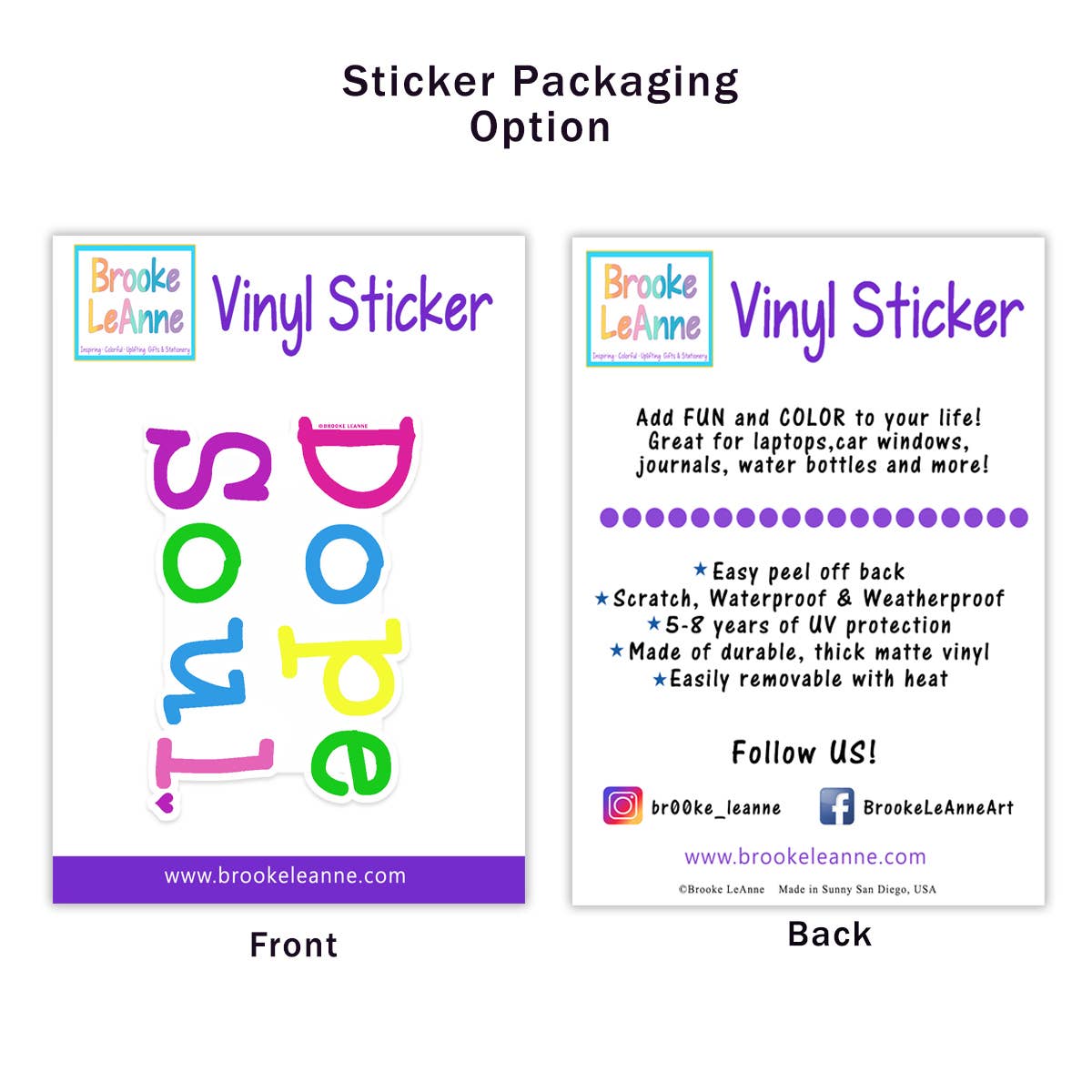 Brooke LeAnne - Wholesale Sticker - Dope Soul Vinyl Sticker2