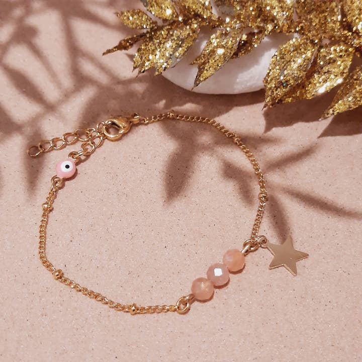 Ni une ni deux - Wholesale Charm/Dangle Bracelet - Bracelet ENFANTS étoile rose2