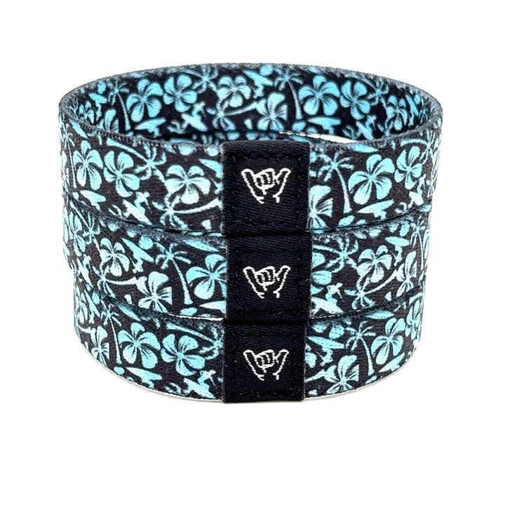 Hang Loose Bands - Wholesale Woven/Braided Bracelet - Malibu Blue Wristband Bracelet