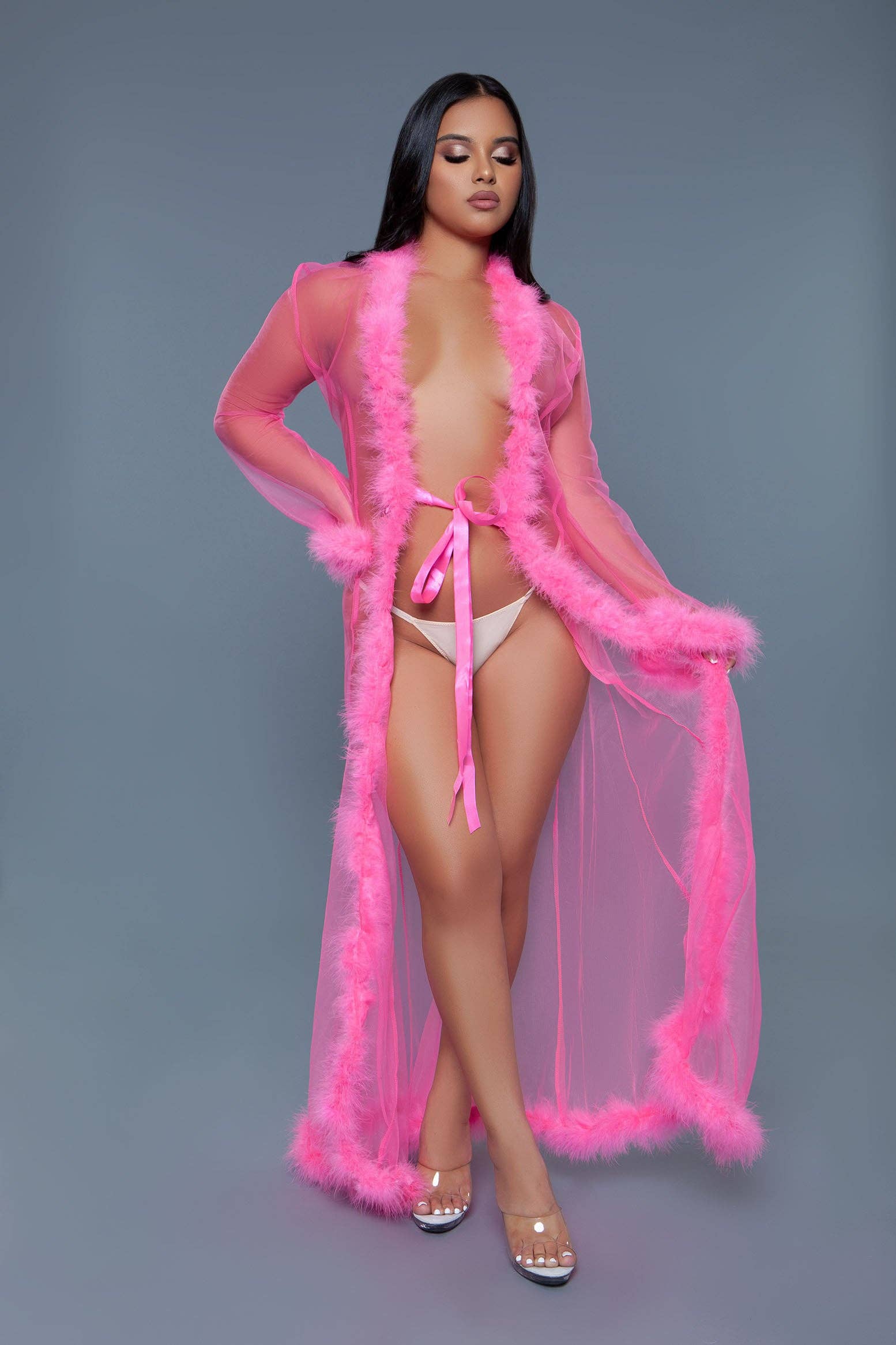 BeWicked - Wholesale Robe - Women's - BW1650 Marabou Robe15