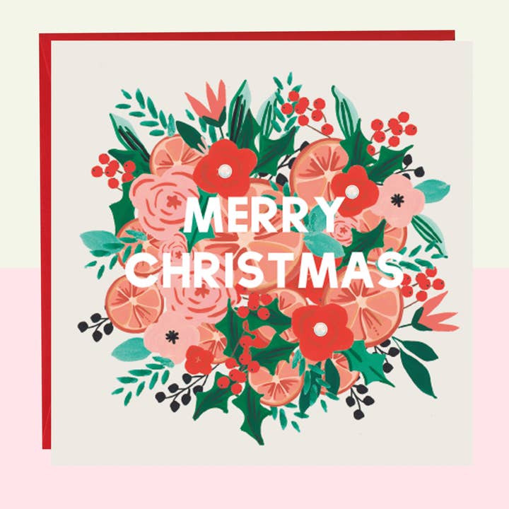 Carte de Noël florale pour la vente par Lottie Simpson